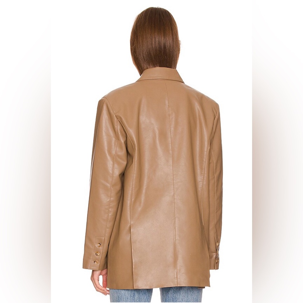 $298 PISTOLA ROMAN VEGAN LEATHER BLAZER TORTOISESHELL REVOLVE MOTHER GRLFRND - Picture 11 of 12